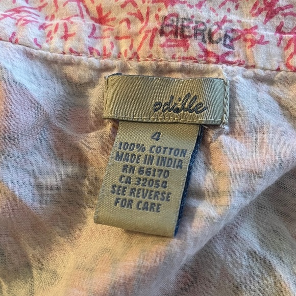 ANTHROPOLOGIE Odille Rare Vintage Otomi Folkloric Bird Skirt Size 4 Cotton - Picture 5 of 7